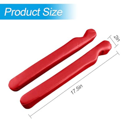 Mandark Car Seat Gap Filler, 2PCS Leather Vehicle Gap Stopper to Fill Between Seat and Console, Automotive Crevice Plug Blocker Accessories from Dropping, Universal for SUV, Sedan, Truck (Red) - color: Red