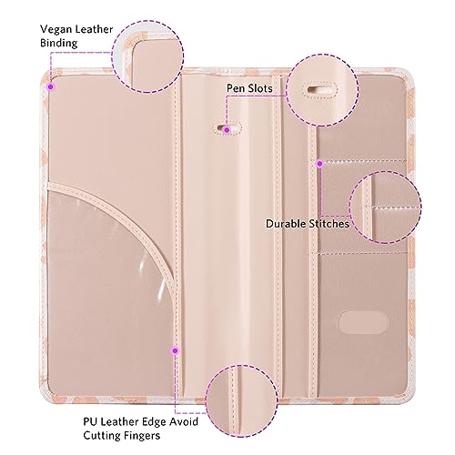 CoBak Car Registration and Insurance Holder - Vehicle Glove Box Car Organizer,Auto Truck Comparment Accessories Case with Magnetic Closure for Driver License,Cards - color: L-Leopard Pink