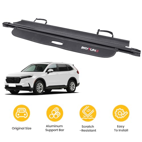 Cargo Cover for Honda CRV 2026 2025 2024 2023, Retractable Cargo Trunk Cover for Honda CRV 2023-2026 (Leather - Extension & Straps) - style: Leather - Extension & Straps