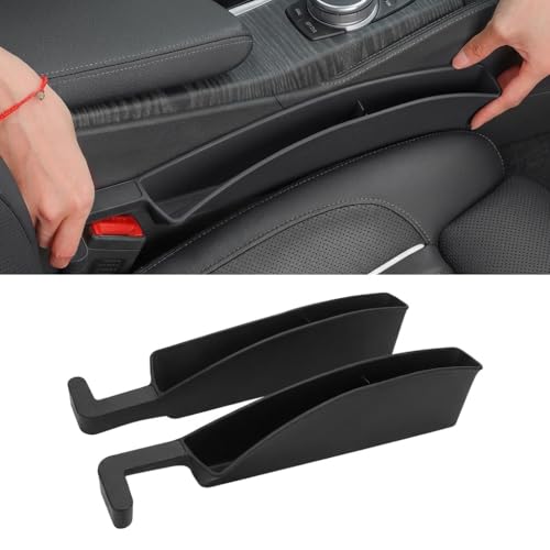 2-Pack Car Seat Gap Filler, Universal Fit Seat & Console Gap Plug, Durable Car Crevice Blocker to Stop Phones, Wallets & Small Items from Dropping (2)