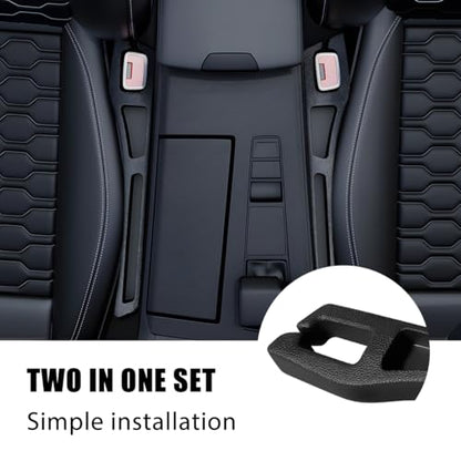 Car Seat Gap Filler, 2PCS Crevice Blocker Stopper Between Vehicle Seat Console, No Drop Automotive Fill Crevice Guard Interior Accessories, Universal for SUV Truck Sedan (Black) - color: Black