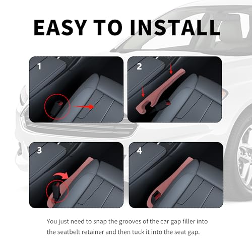 New Car Seat Gap Filler 2 Pack,Flexible Seat Gap Filler Strip to Avoid Dropping Items,Universal in Between Car Seats Catcher/Console Catcher for Cars Accessories Interior