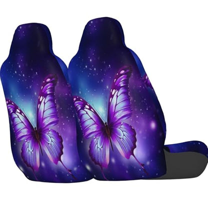 Dujiea Flying Butterfly Car Front Seat Covers 2 Pcs Universal Auto Seat Covers Front Seats Only, Vehicle Bucket Seat Protectors Fit for Most Car SUV Sedan and Truck - color: Flying Butterfly