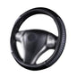 Flying Banner car Steering Wheel Cover Faux Leather Massage Universal fit 3D Honeycomb Hole Anti-Slip Sporty 15 Inches (Sliod Black Woven) - color: Sliod Black Woven