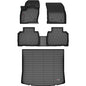 Floor Mats & Cargo Liner Compatible with 2015-2024 Ford Edge Cargo Mat, Full Set All Weather Protection 1st, 2nd Row Car Liners & Trunk Mat, Black - style: Ford Edge 2015-2024