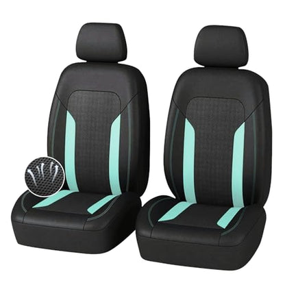4PCS Cooling Car Seat Covers,Breathable Front Seat Covers with Mesh Construction and Foam Padding,Car Seat Protector to Reduce Back Sweating,Universal Car Interior for Car SUV (Mint) - color: Mint