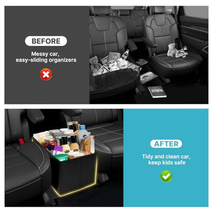 Car Seat Organizer for Kia Telluride 2020-2026 Center Console Organizer with Cup Holders for Telluride, Kids Toys Baby Supplies Dog Toy Box Storage Bin Travel Accessories - style: Telluride with Cup Holders