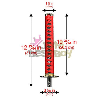 JDMBESTBOY Samurai Sword Red Black Shift Knob Shifter Alloy Katana Adapters Universal 26cm - color: Red Black, size: 26cm