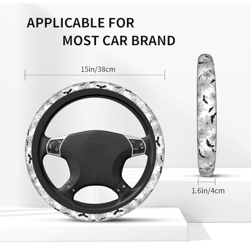 Halloween Steering Wheel Covers Non Slip Neoprene Universal 15 Inch Steering Wheel Protector Car Cover for Men Women - color: Halloween2