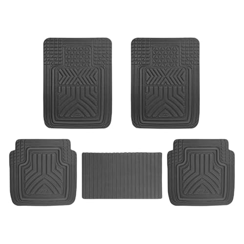Mandark Car Floor Mats Full Set, 5PCS Deep Dish All Weather Waterproof Heavy Duty Vehicle Pad, Automotive Interior Protection Flooring Liner Accessories, Universal for SUV Sedan Truck (Black) - color: Black