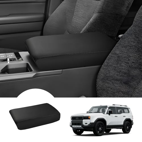 Autorder Center Console Cover for 2024-2025 2026 Toyota Land Cruiser LC250 Accessories Armrest Cover Anti-Scratch Middle Console Pad Leather Armrest Protector - size: 24-26 Land Cruiser