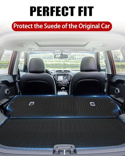 Cargo Liner Compatible with 2020-2026 KIA Soul Trunk Mat Cargo Mat Back Seat Cover Protector(Not for Soul EV)(Backrest Mats+Trunk Mat) - size: FOR 2020-2026 KIA Soul (Not for EV)