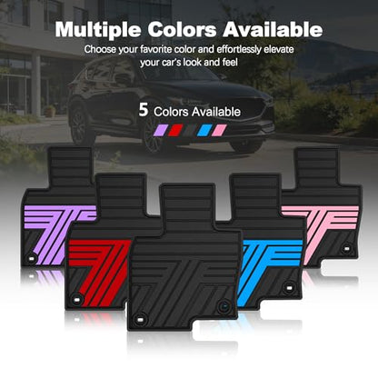 All Weather Floor Mats Custom Fit for Mazda CX-5 2017-2025 Waterproof Heavy Duty Anti-Slip Car Mats, 1st & 2nd Row Full Black - color: Black