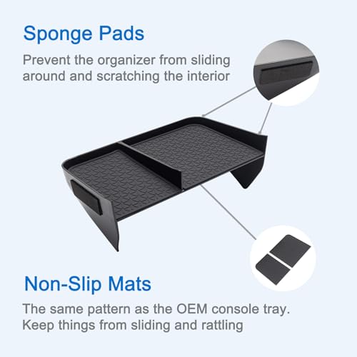 Center Console Organizer Compatible with Toyota RAV4 2019-2025 and 2021-2025 RAV-4 Prime, ABS Material Insert Tray Gear Shift Secondary Storage Box