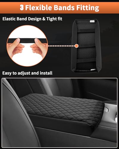 Shademax Custom for 2026 2025 Murano Center Console Cover Armrest Cover for Nissan Murano Accessories 2025 Arm Rest Cushion Pad Leather Middle Console Cover Armrest Seat Box Protector Anti-Scratch - size: Size for Nissan Murano 2025-2026