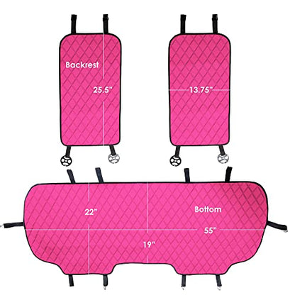 FH Group Car Seat Cover Cushion - Cars Trucks SUV, Neosupreme Car Seat Cushions, Waterproof Car Seat Cover Cushion, Universal Fit Car Seat Protector Rear Set Pink - color: Pink, style: Rear Bench