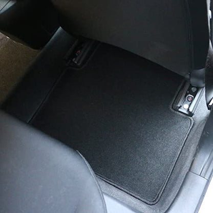 IKON MOTORSPORTS Floor Mat Compatible with 2016-2021 Honda Civic, Factory Fitment Floor Mats Carpet Front & Rear Black 4PC Nylon
