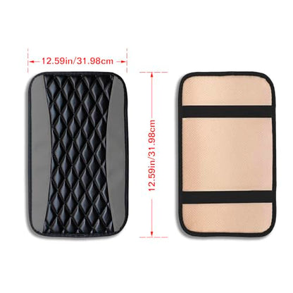 Auto Center Console Pad, Universal Waterproof Armrest Seat Box Cover, Car Interior Accessories, Leather Auto Armrest Cover Protector for Most Vehicle, SUV, Truck (Gray)