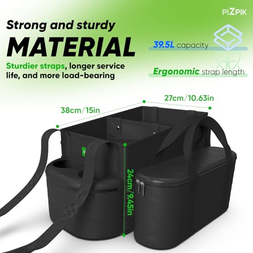 Large Car Seat Organizer with Removable Cooler Bag for the Front or Back Seat for Kids and Adults.Versatile for Use in Multiple Scenarios.