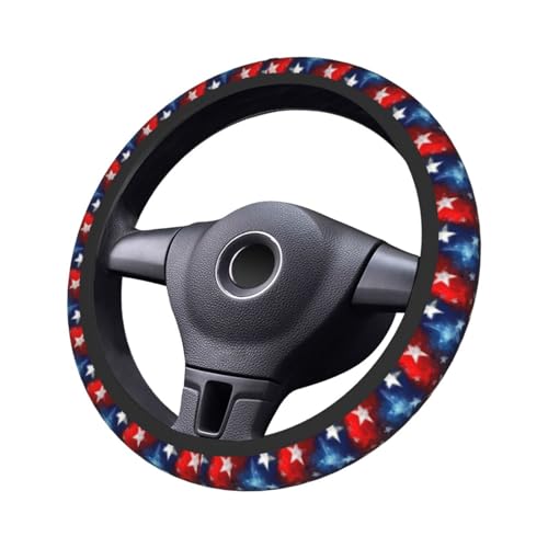 4th of July Steering Wheel Covers Non Slip Neoprene Universal 15 Inch Steering Wheel Protector Car Cover for Men Women - color: 4th Of July