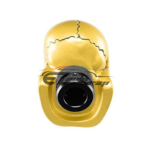 EZAUTO WRAP Yellow Universal Manual Wicked Skull Head Gear Stick Car Shift Knob Shifter Halloween