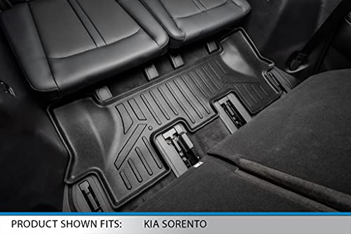 SMARTLINER Custom Fit 3 Row Floor Mats & Cargo Liner Behind 3rd Row Set for 2021-2025 Kia Sorento