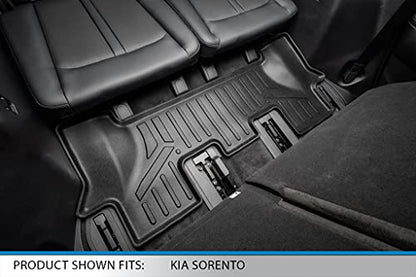 SMARTLINER Custom Fit 3 Row Floor Mats & Cargo Liner Behind 3rd Row Set for 2021-2025 Kia Sorento