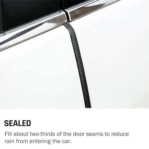 Universal Car Door Guards 66Ft(20M), Rubber U Shape Edge Trim Protection Strip, Black No-Glue Design Fits Most Vehicles - size: 66FT