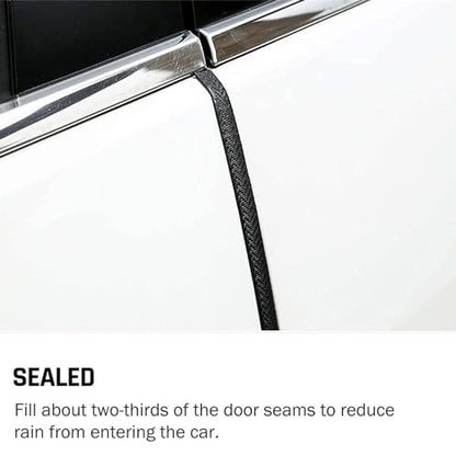Universal Car Door Guards 66Ft(20M), Rubber U Shape Edge Trim Protection Strip, Black No-Glue Design Fits Most Vehicles - size: 66FT