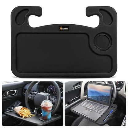 EcoNour Steering Wheel Desk Tray Compatible for Civic Honda 2022-2026 | Car Laptop Mount Tray with Pen Holder | Food & Drink Holder | Multipurpose Travel Car Accessories - size: Fit for Civic Honda 2022-2026