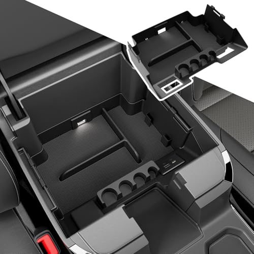 Center Console Organizer Compatible with 2022-2026 Chevy Silverado GMC Sierra 1500 24-26 2500 3500 Armrest Storage Organizer Tray Replacement for 2022-2026 Chevy Silverado Accessories - color: Center Console Organizer