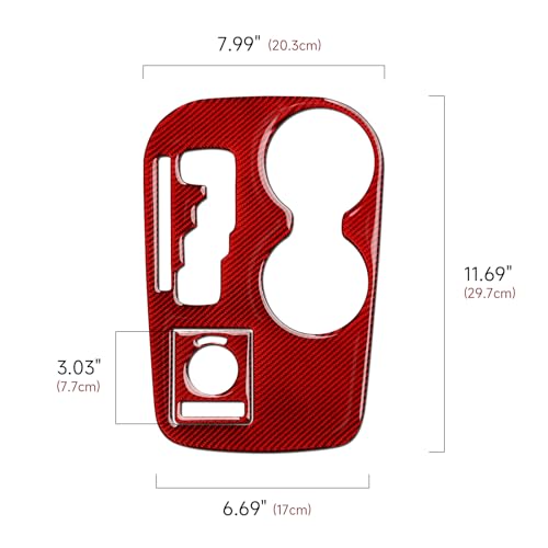 Car Gear Shift Panel Decals for 2011 Dodge Durango Accessories Carbon Fiber Interior Stickers - color: Gear Shift Panel, A2