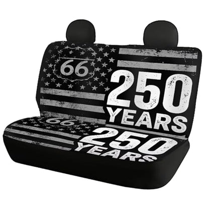 AFPANQZ Car Seat Cover for Rear Bench Seat, 250 Years Print Automotive Back Seat Protector Dogs Pets Seat Cushion for Trucks Vans SUVs Universal Fit - color: 250 Years Print