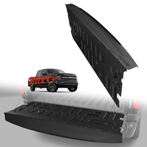 Truck Mat Compatible with 2021-2026 Ford F150 Accessories, Tailgate Mat Custom Fit All Weather Protection Pickup Liner, Not Fit Work Surface or Pro Access Tailgate - size: 2) F150|21+|Tailgate Mat w/ Cap Cover for Standard