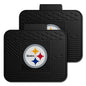 FANMATS NFL - Pittsburgh Steelers 2 Rear Seat Utility Mats | Black | 14"x17" | Circular Steelers Primary Logo