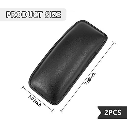 2PCS Car Knee Cushion,Soft Leather Car Door Armrest Pad for Knee Leg Elbow,Universal Car Center Console Cushion Pad Comfort Pillow for Automotive Interior Accessories (Black)