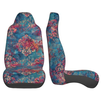 Stain Resistant Car Seat Cover Boho Aztec Bucket Seat Covers Non-Slip Seat Protector Cloth Seats, Van, Truck, SUV, Sedan Modern Blue Seat Protector - color: Boho Aztec