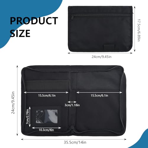 vvag Car Registration Insurance Holder,Glove Box Compartment Organizer with Multiple Pockets,Zipped Design Document Holder Owner Manual Case,Glove Bag for Registration,Insurance,Driving Licence,Cards