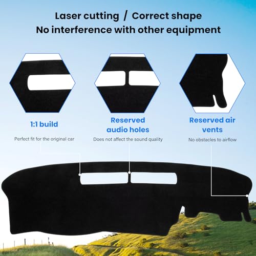 Dash Cover Mat Compatible with Chevy S10 Blazer 1994-1997 Car Interior Dashboard Cover Mat Nonslip Dashmat Sunshade Glare UV Rays Protector Accessories Custom Fit - size: Compatible with S10 Blazer 1994-1997