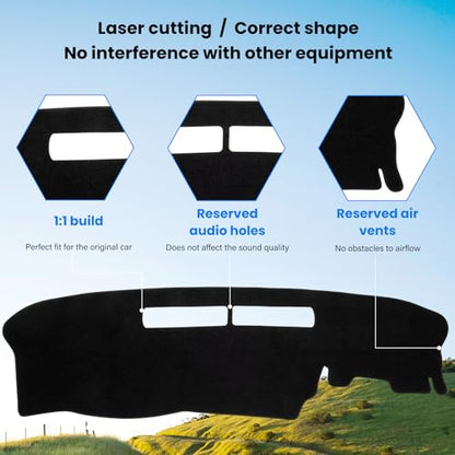 Dash Cover Mat Compatible with Chevy S10 Blazer 1994-1997 Car Interior Dashboard Cover Mat Nonslip Dashmat Sunshade Glare UV Rays Protector Accessories Custom Fit - size: Compatible with S10 Blazer 1994-1997