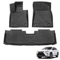 All Weather Floor Mats Compatible with 2016-2022 Lexus RX, Black 3D Car Mats Full Set Heavy Duty TPE Non-Slip Interior Accessories (2016-2022 RX) - color: 2016-2022 RX