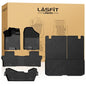 LASFIT Floor Mats & Trunk Mat for Honda Pilot 2016-2022 8 Passenger (No Elite Model), All Weather TPE Custom Fit Floor Liner Accessories, 1st & 2nd & 3rd Row & Cargo Liner with Backrest Mat, Black - style: 4）For Honda Pilot | 2016-2022 | Full Set