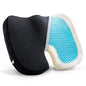 DR.DREAM Seat Cushion for Long Sitting, Cooling Gel Memory Foam Seat Cushion - Back, Sciatica, Coccyx, Tailbone Pain Relief - for Office Chairs, Car Seat, Wheelchair Sitting Cushion (Black) - color: Black