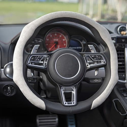 Quick Install All-Weather Steering Wheel Cover Grip Universal fit 14.5 to 15 inches Car SUV Pickup