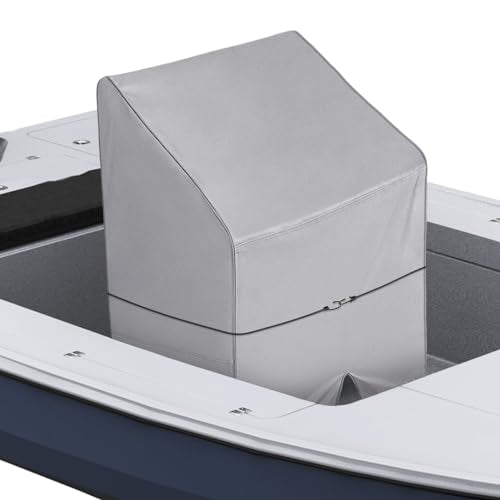 iCOVER Boat Center Console Cover Heavy Duty 600D Waterproof Marine Canvas for Carolina Skiff, Boston Whaler, Mako, Excel Bay Pro,Wellcraft up to 42" H X 24" L X 36" W - size: 42"H X 24"L X 36"W