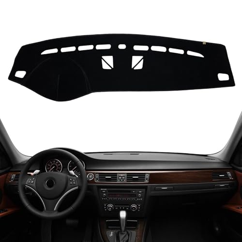 Dashboard Cover Dash Mat Fit for 2013-2006 B-MW 3 Series Without Navigator,06-11 323i,09-11 328i 335d (E90 E91 E92 Body Code),Dash Board Mat Anti-Glare Carpet,Non-Slip Pad (Black) - color: Black, size: Fit 06-13 B-MW 3 Series - (Black)