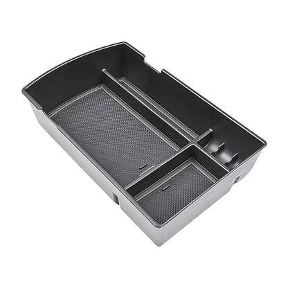 HGWEI Center Console Organizer Tray Compatible with Subaru Ascent 2019-2026 Insert Tray Storage Accessories Armrest Box Secondary Storage, ABS Material Interior Storage Box with Coin Holder, Black