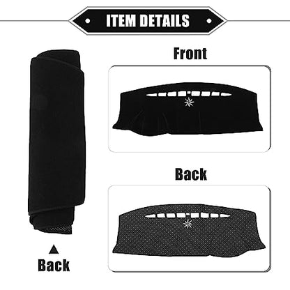 Dashboard Cover Compatible for Ford Edge 2011-2014, Nonslip Polyester Black Dash Cover Mat Dash Board Protector Cover