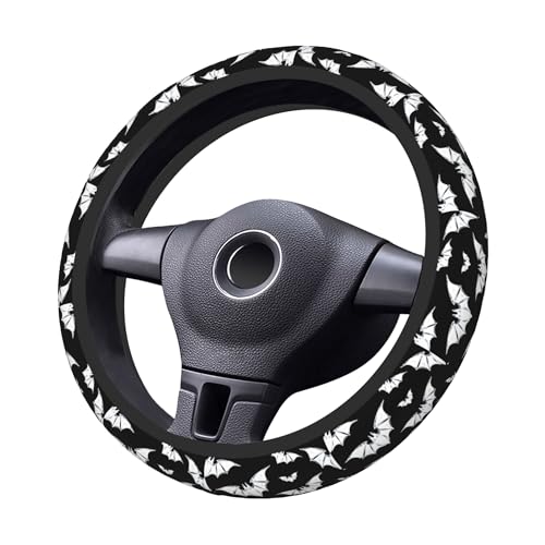 Halloween Bats Car Steering Wheel Cover Universal 15 Inches Anti-Slip Breathable Sweat Absorption Neoprene Car Accessories - color: Halloween Bats