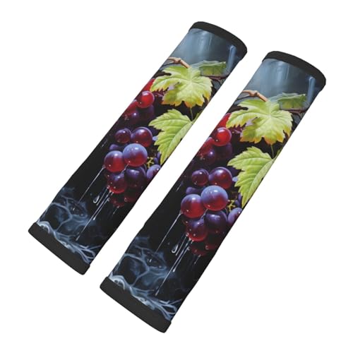 Seat Belt Cover Pads Grapes Art Painting Car Seat Belt Covers for Women Men Adults Kids Soft Comfortable Auto Seatbelt Cushion Shoulder Strap Pad Handle Wraps, 1 Pair - color: Grapes Art Painting